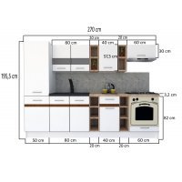 Bucatarie MARINA NEW 270 B Stejar Sonoma